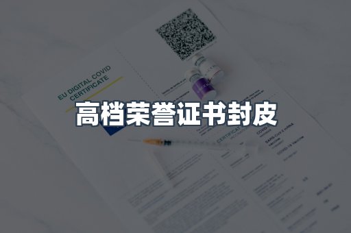 高档荣誉证书封皮